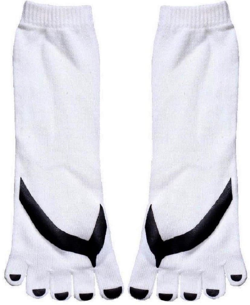 Flip Flop Toe Socks Black New Gift Fun Unique Cute
