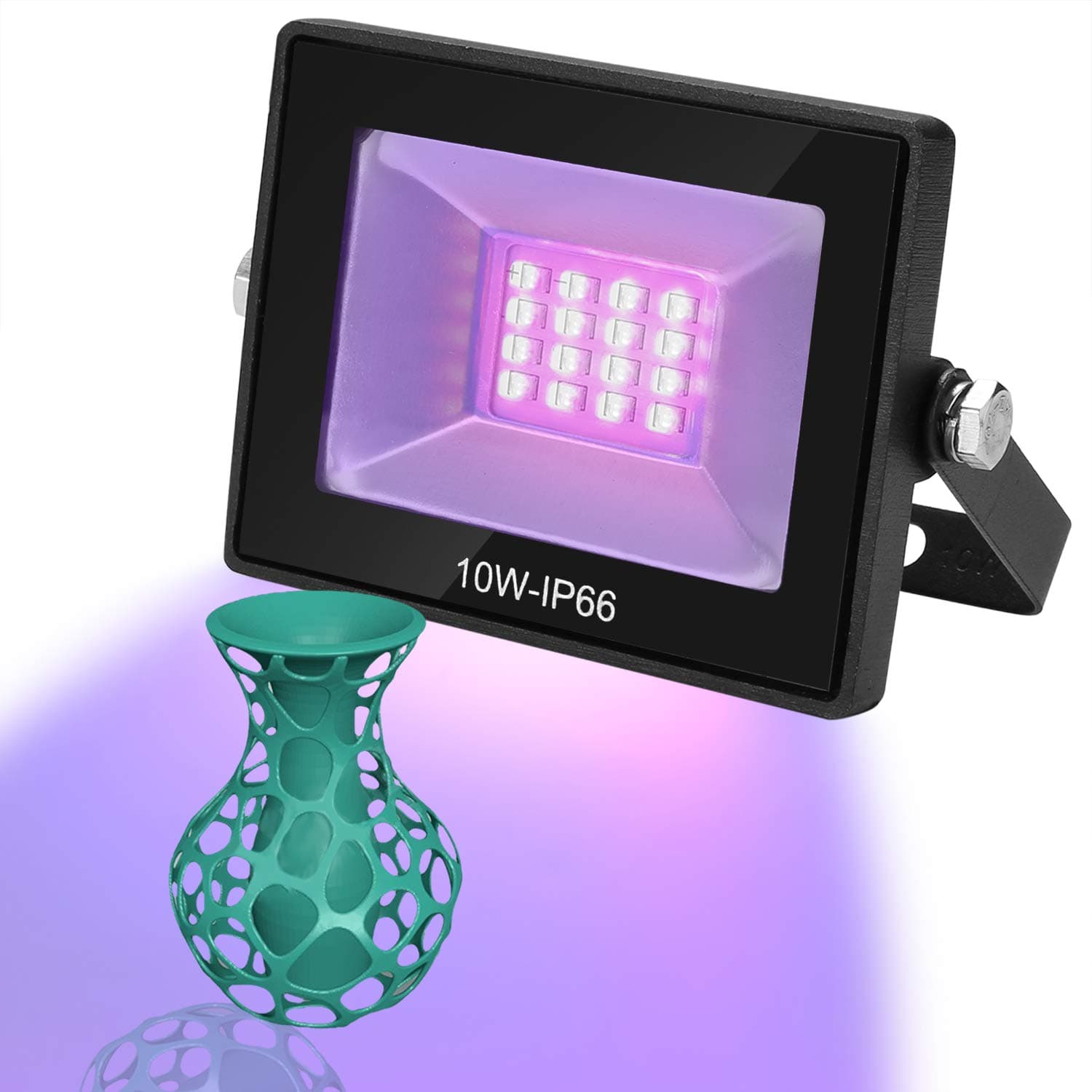 Upgraded 10w Output Affect 3D Printer UV LED Resin Curing Light for SLA/DLP Solidify Photosensitive Resin 405nm UV Resin Dryer Halloween Haunted House Light Exhibition lamp