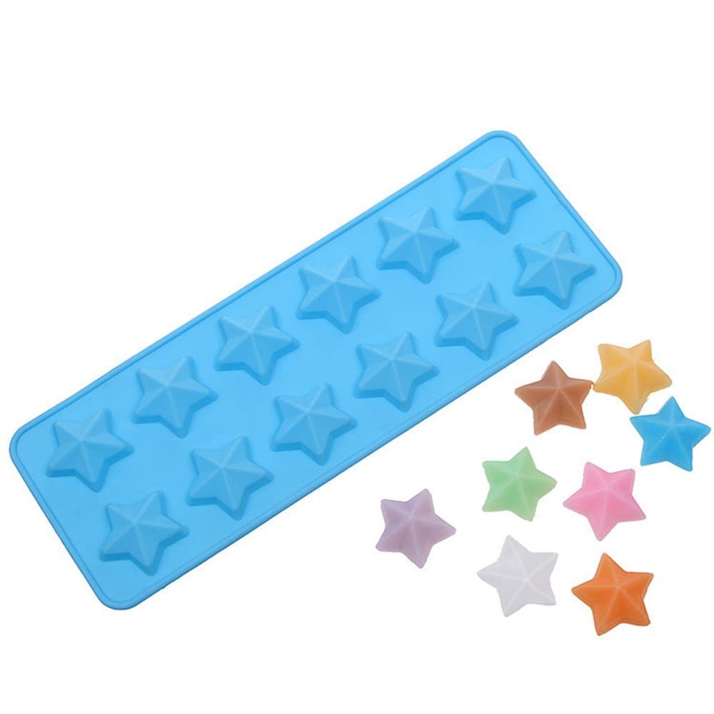Yunko Silicone Star Ice Cube Mold Candy Chocolate Cup Cake Decorating Mold Tool