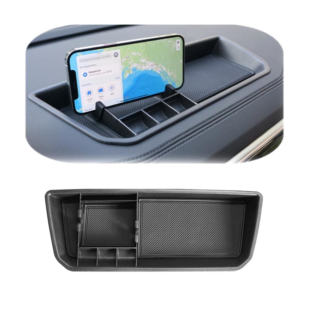 Vesul Interior Dashboard Storage Box Organizer Holder Fits on VW Volkswagen Atlas 2018 2019 (Black)