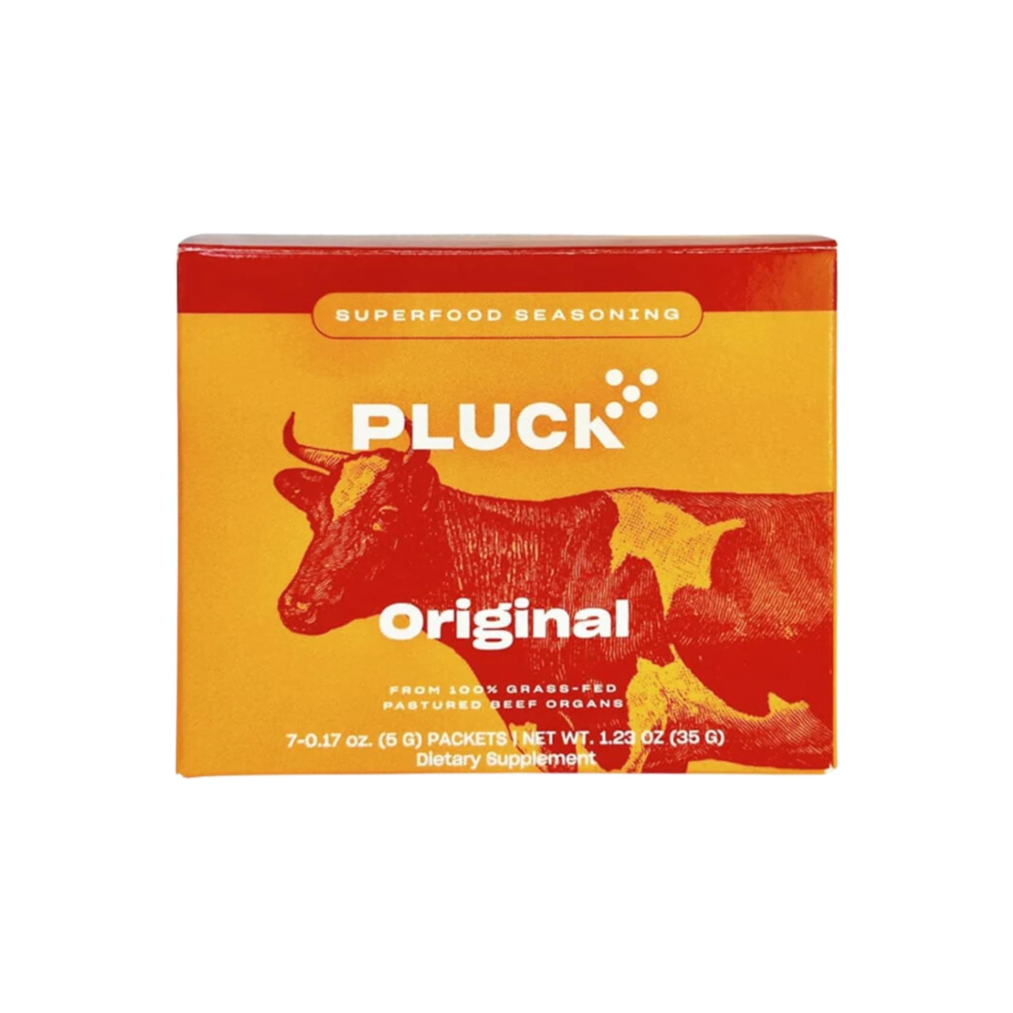 Pluck All-Purpose Organ Meat Blend Seasoning Travel Pack | From Grass-Fed & Grass-Finished Pastured Beef Organs with Redmond Real Sea Salt | 7 Packets, 14 Servings