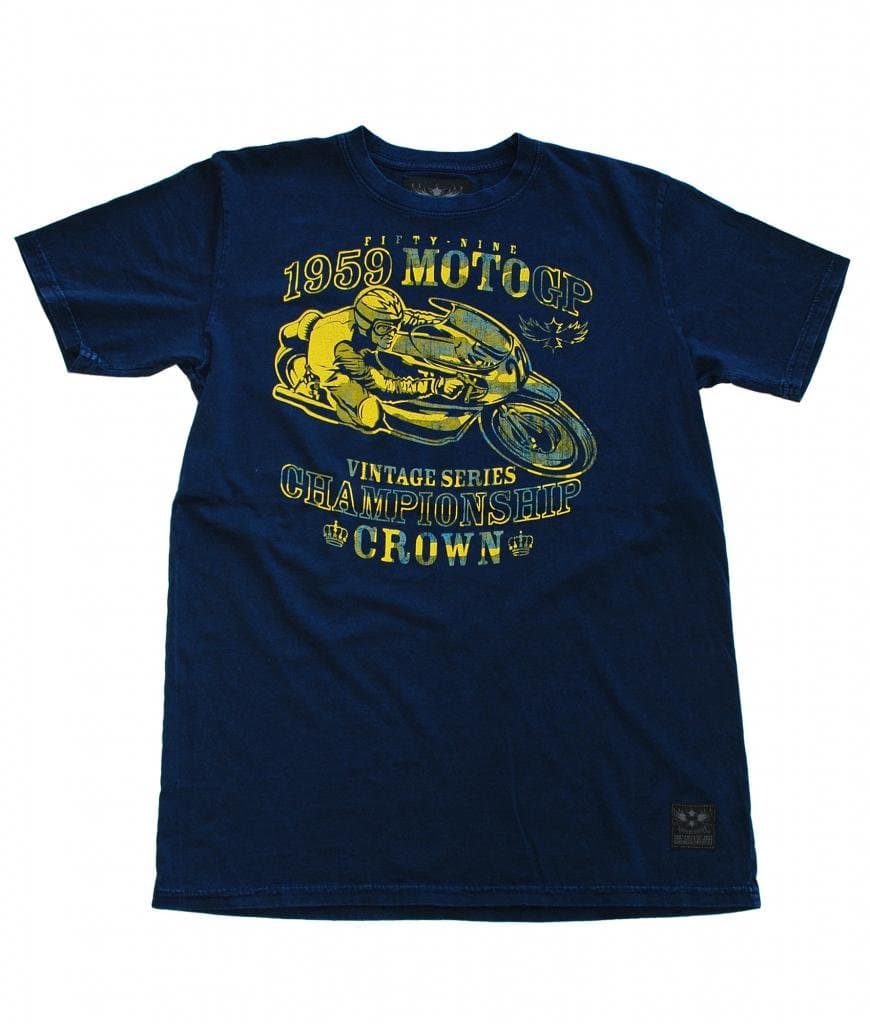Wicked Quick Moto GP Tee-Vintage Navy-M