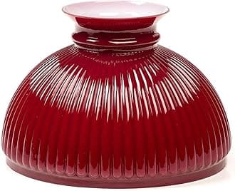 Aladdin Mantle Lamp Co. 10" diameter Glass Lampshade - N302 Ruby Red Ribbed