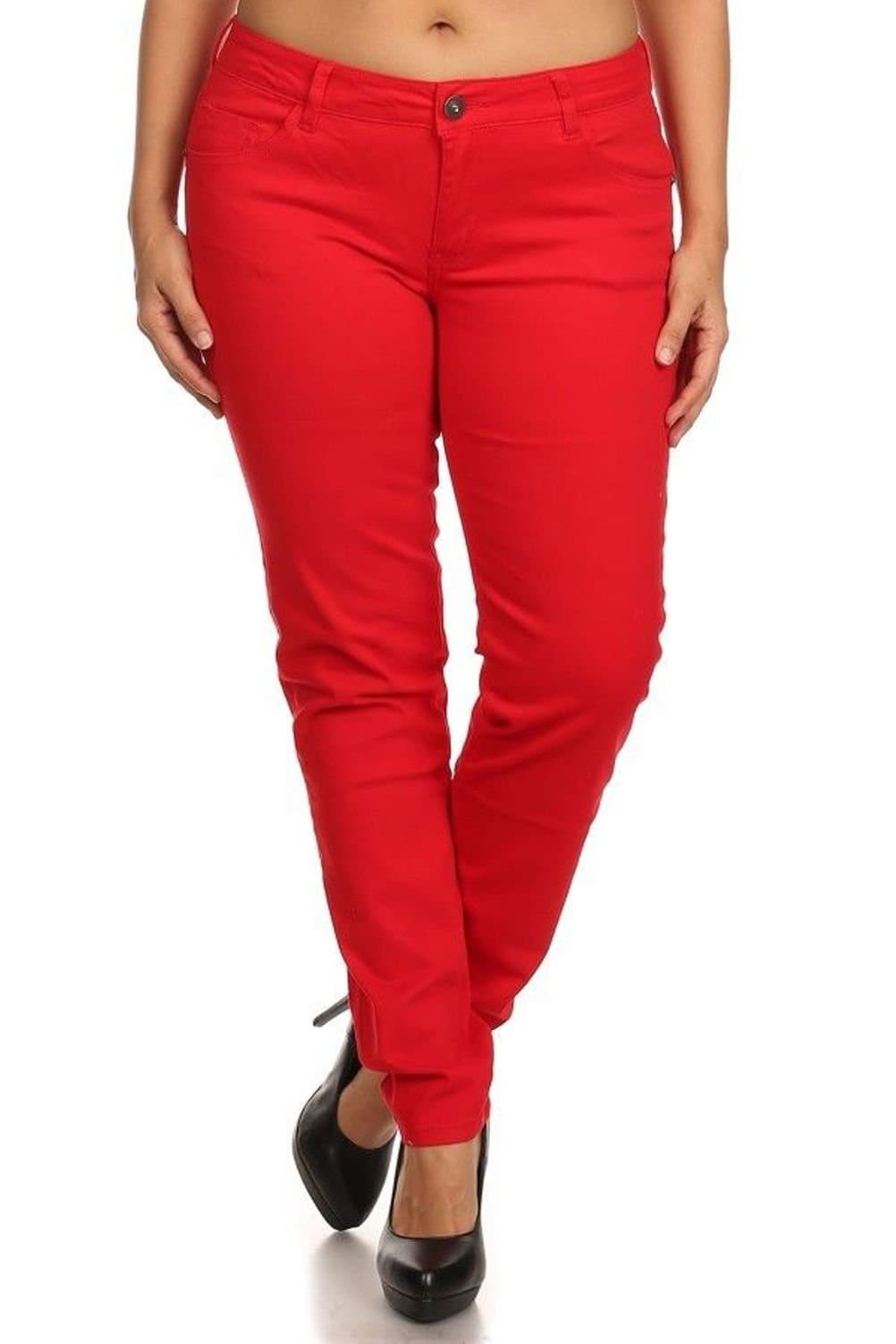 New 1826 Stretch Premium Twill Pants MID-RISD Womens Plus Size Skinny Pants