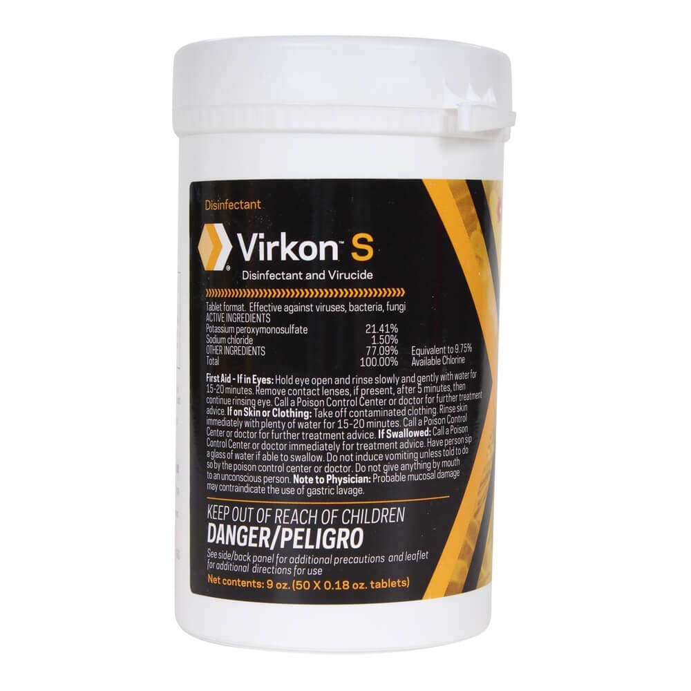 DuPont Virkon S, 9 oz, 50 Tablets