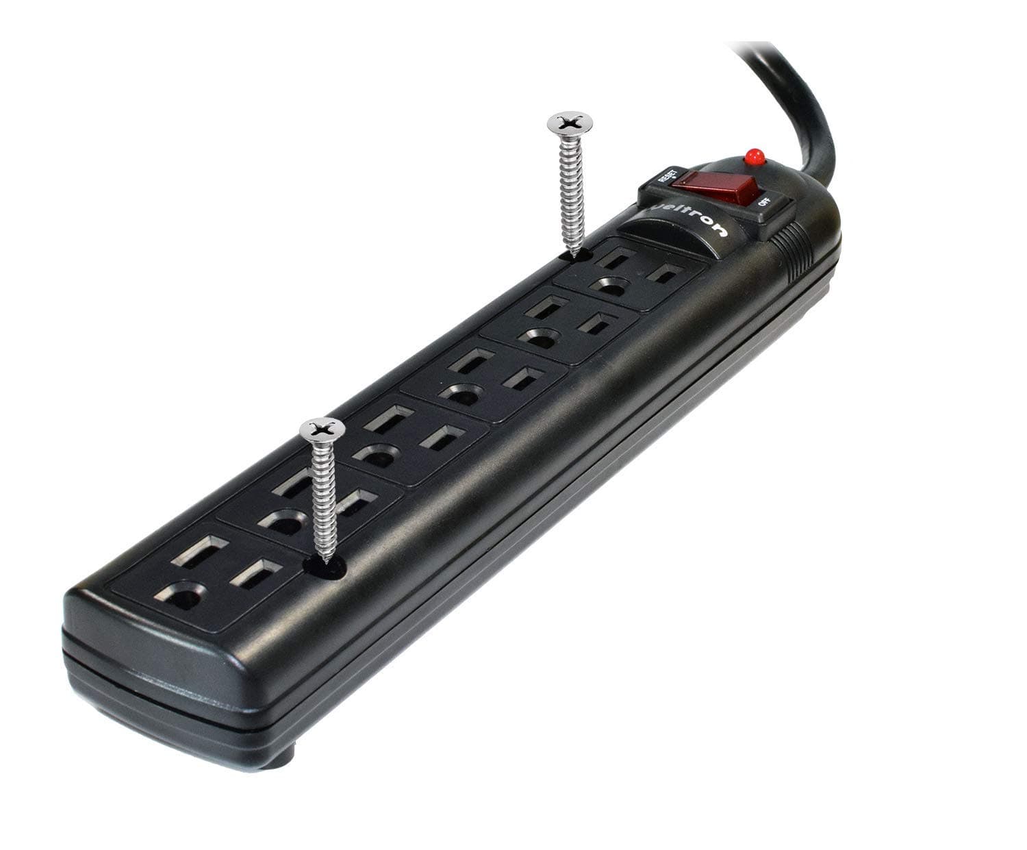 Weltron Mountable Surge Protector 3FT. (WSP-600PLF-3BK)