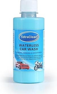Tetraclean Rinseless and Waterless Car Washing Liquid For Exterior and Interior Cleaning of your Car | For Home & Commercial Use, (250 ml)