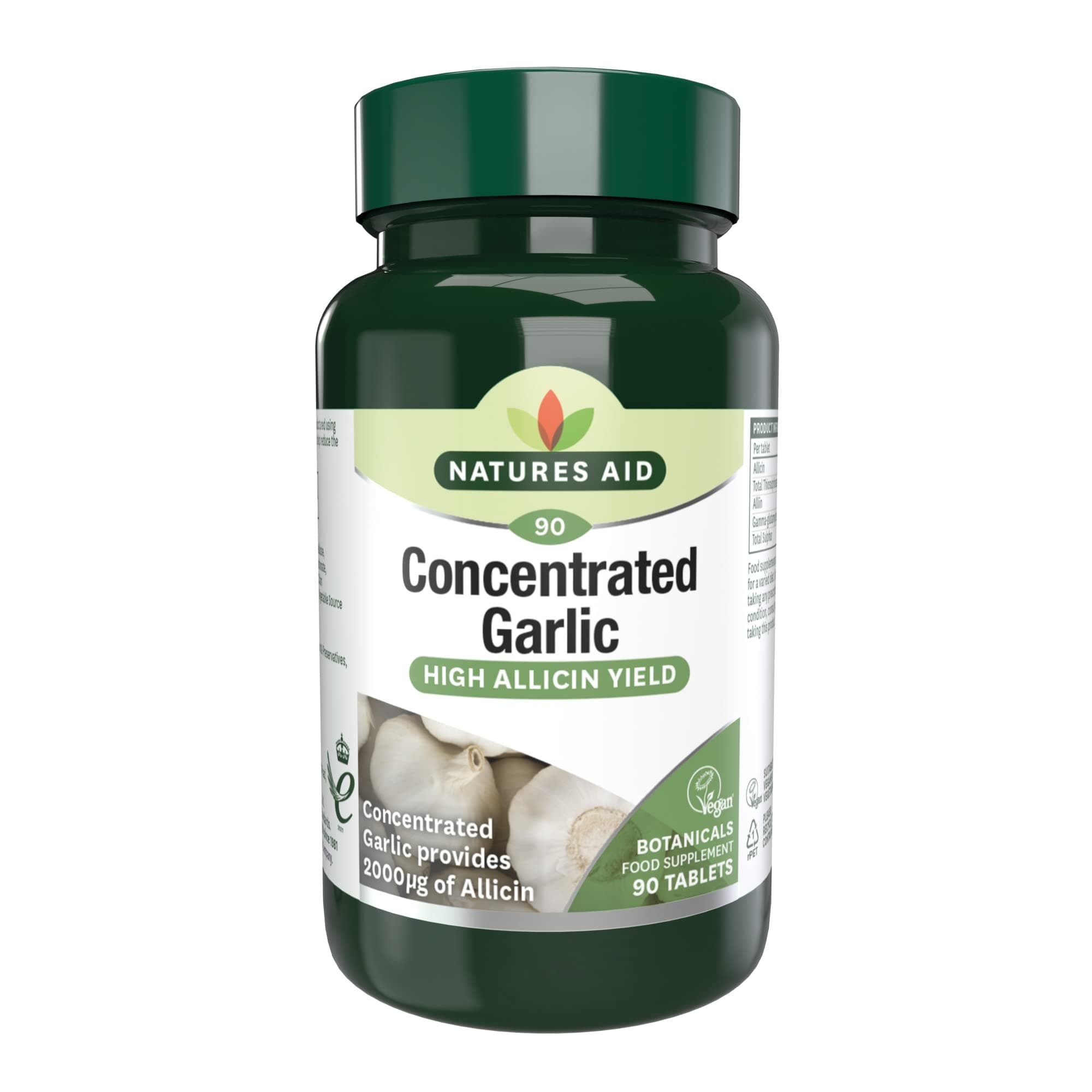 Natures Aid Garlic Concentrated 2000ug 90 tablet