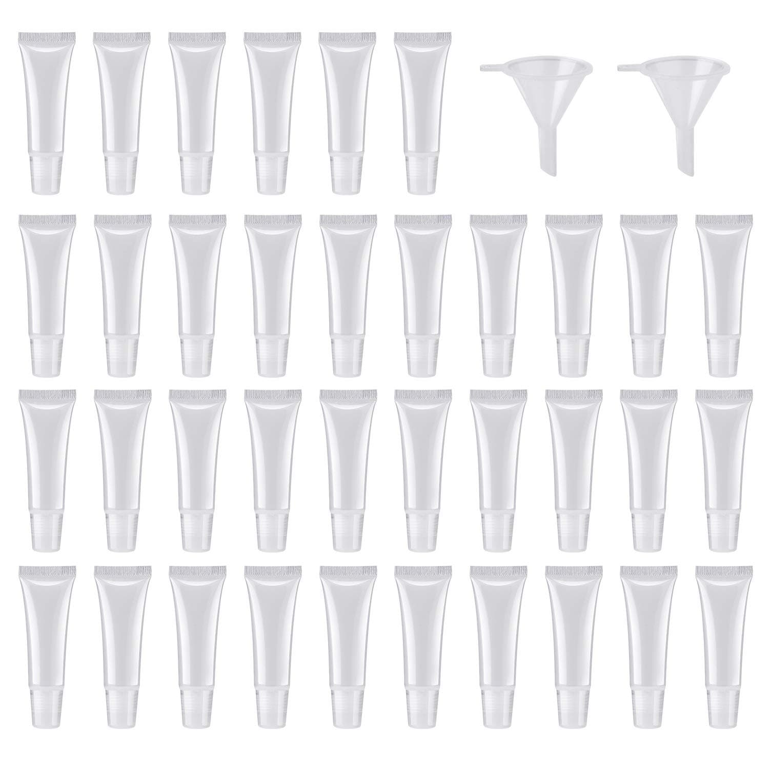 50Pcs 10ml Empty Lip Gloss Tubes Empty Lip Balm Tubes for DIY Lip Gloss Balm Cosmetic