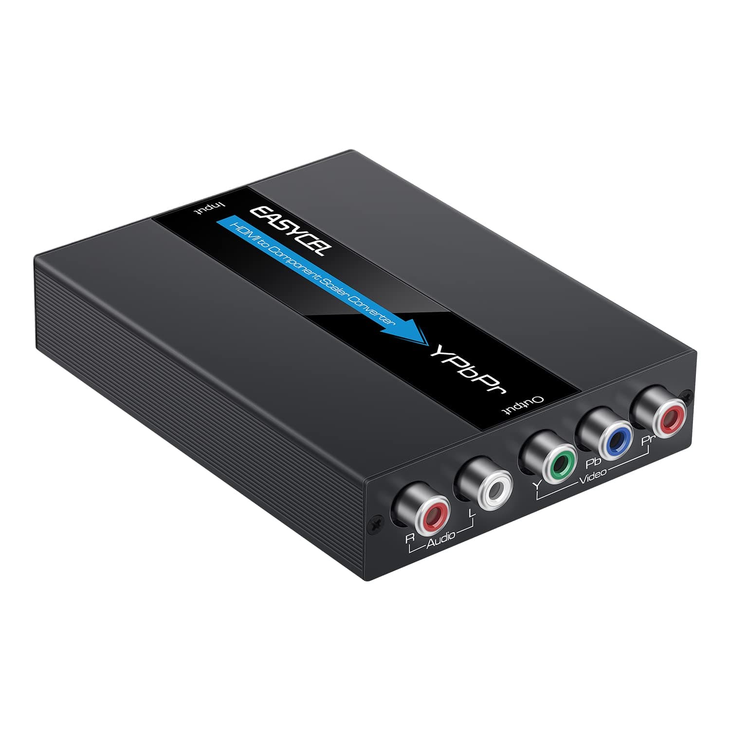 HDMI to Component Converter with Scaler Function, Aluminum 1080P HDMI to YPbPr, HDMI to RGB 5RCA Scaler Converter, HDMI Input to Component YPbPr Output Converter