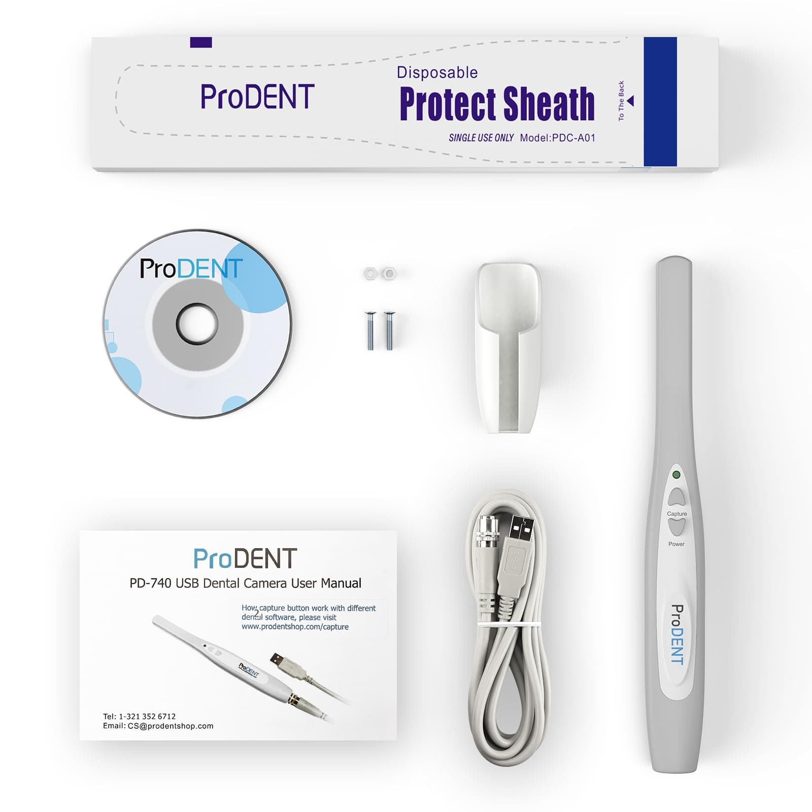 - ProDENT Intraoral Camera PD740, Capture Button Driver to Work with Eaglesoft, Dexis, Apeteryx, Carestream, Tigerview,
