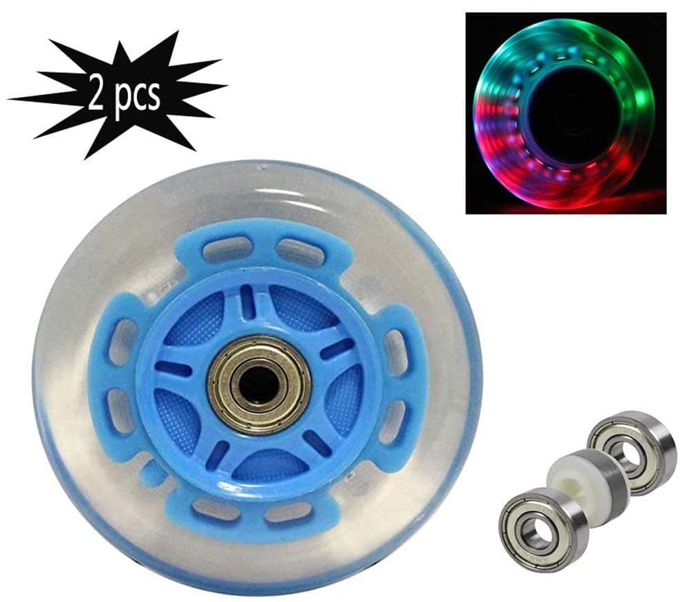 Scooter Replacement Wheels, 80Mm LED Scooter Wheels, Scooter Replacement Wheels with ABEC 7 Bearings