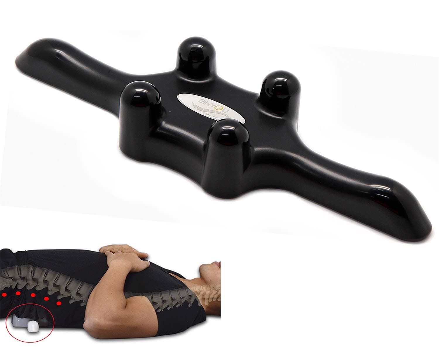 Self Massage Tool – Full Body Trigger Point Massager – Myofascial Release Tool Providing Deep Tissue Massage Therapy – Lightweight Neck & Back Massage Tool - Black