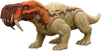 Jurassic World Rebirth Strike Attack Inostrancevia Dinosaur Toy With Single Strike Action, Authentic Posable Design