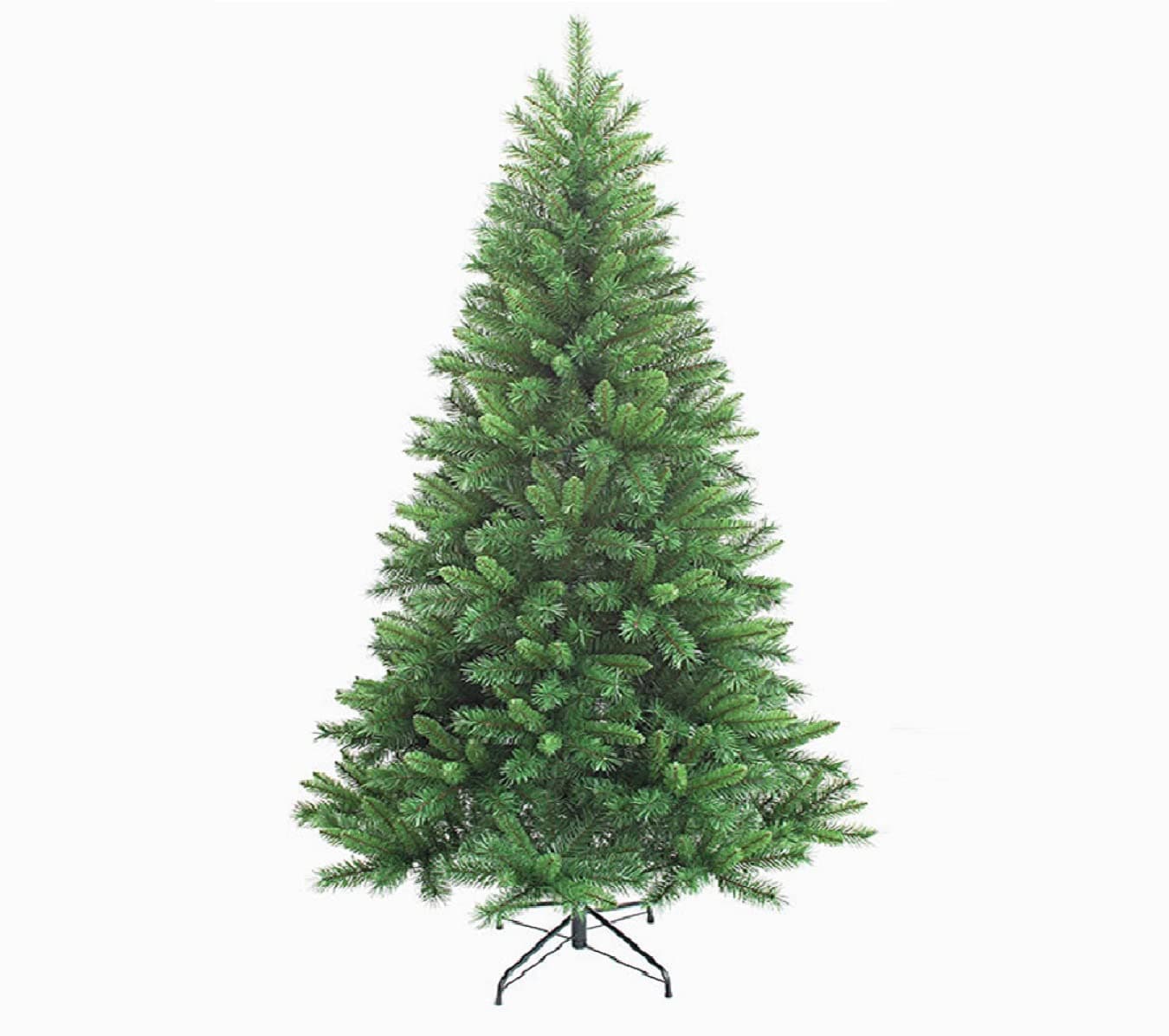Abaseen Green - 7FT - Artificial Christmas Tree, 1200 Tips Xmas Tree Strong Metal Stand Easy to Assemble Foldable Reusable, Indoor & Outdoor Decoration