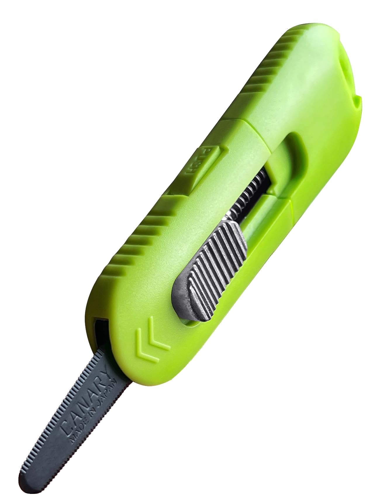 Box Cutter Auto Retractable Blade, Safety Box Opener Tool [Non-Stick Fluorine Coating Blade], Made in JAPAN, Green (DC-20F-1)