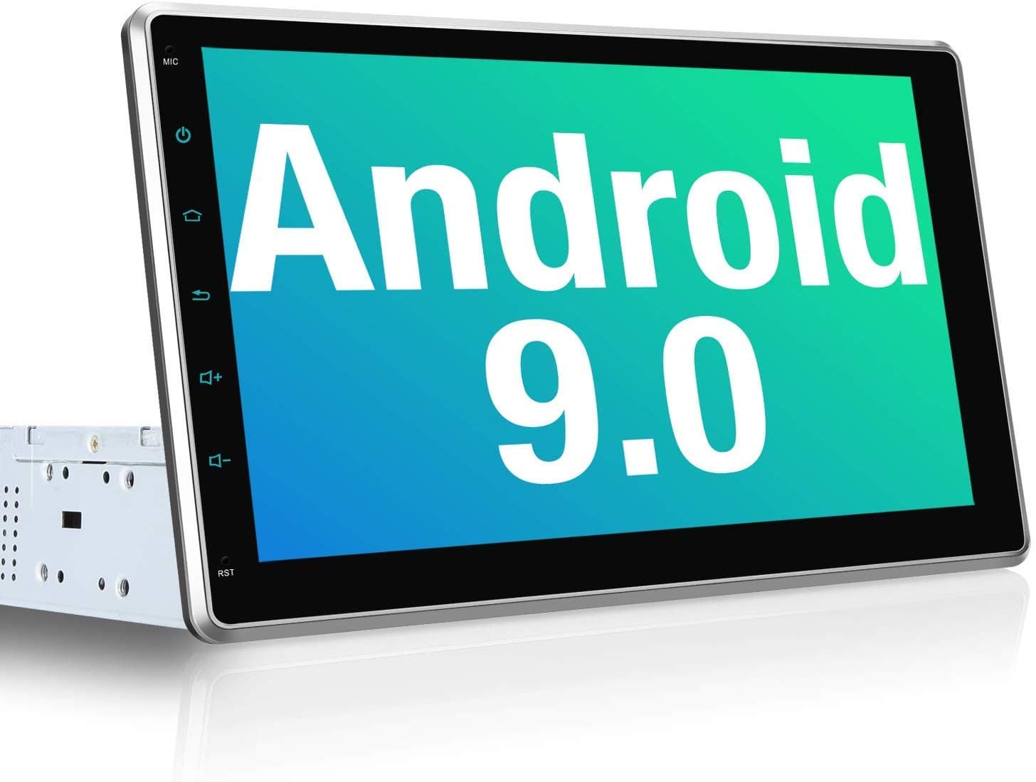 PUMPKIN 10.1 Inch Single Din Android 9.0 Car Stereo with GPS, WiFi, Support 128GB USB, Backup Camera, Android Auto, Detachable IPS Touch Screen, 1 Din 2 Din Universal