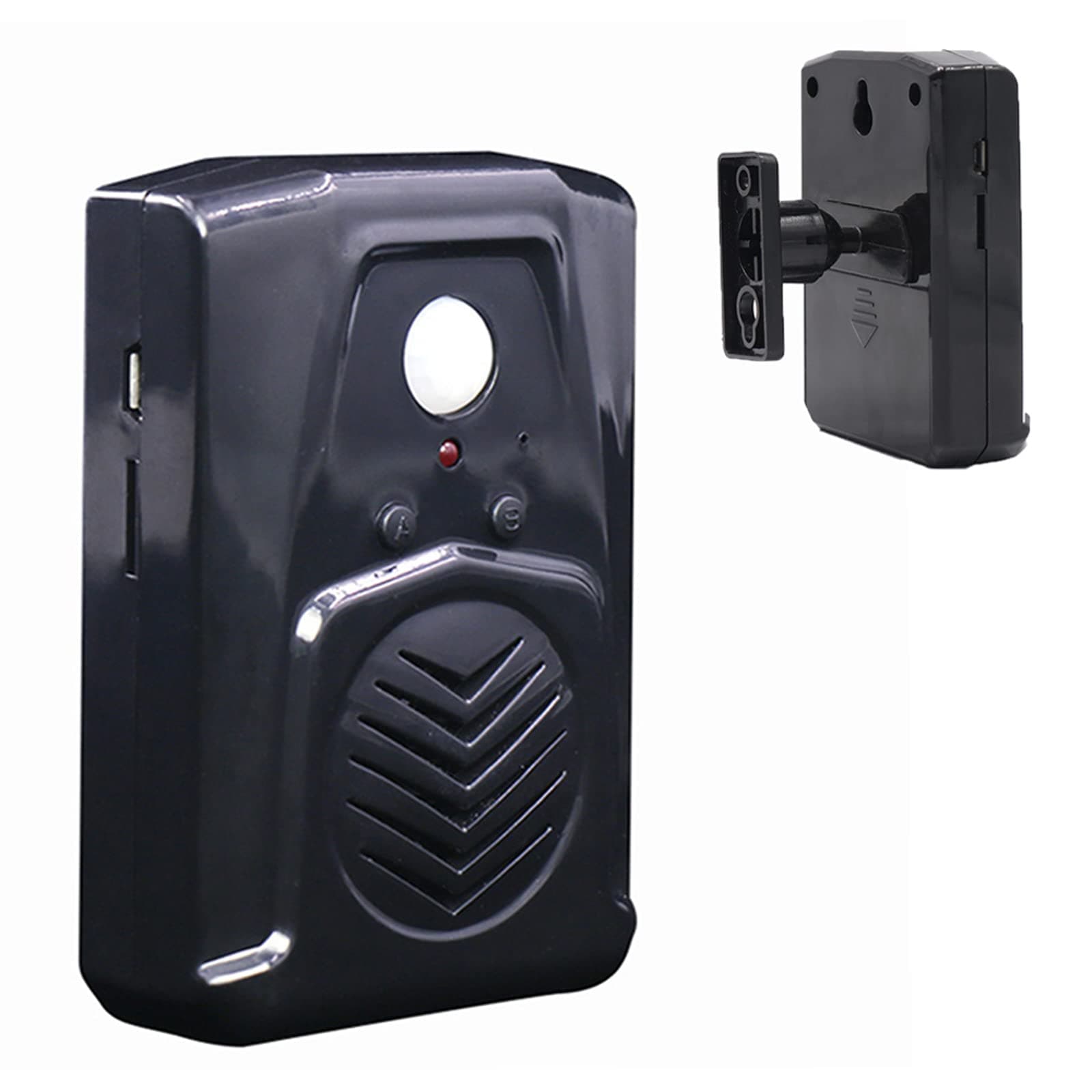 PIR Motion Sensor Activated Sound Player Speaker with USB Cable, Download Your own MP3 Audio Files to Play Speech, Music or Sound Effects (Black)