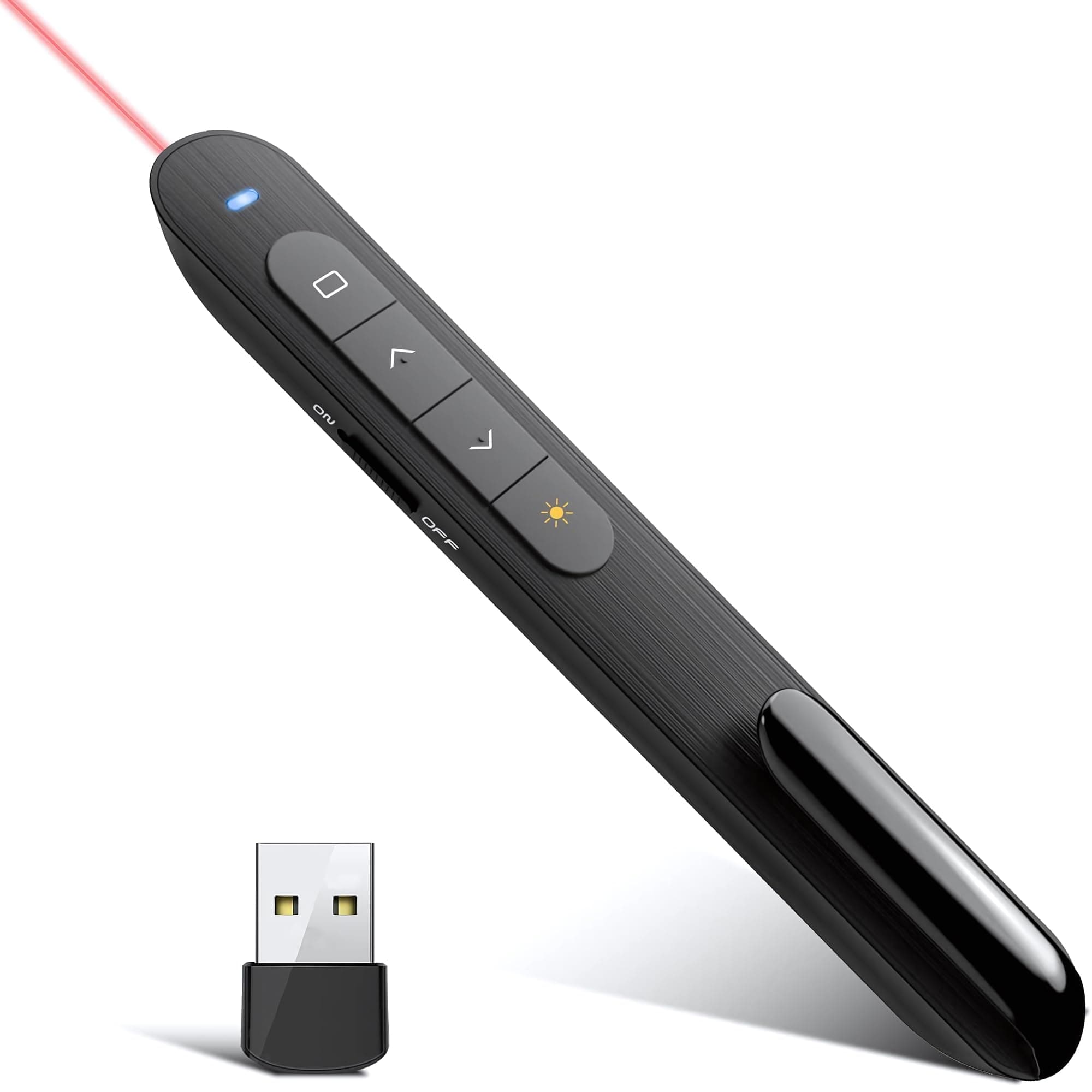 Dpofirs Bewinner Wireless Presenter Remote, Wireless Presentation Clicker for PPT Presentations, USB Wireless Presenter Remote, Portable PPT Clicker for Classroom