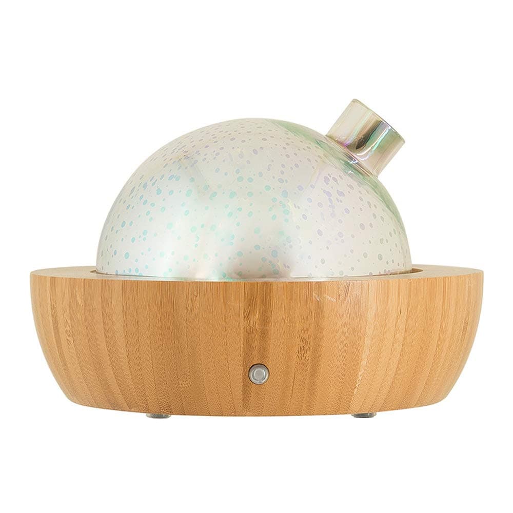 100ml Essential Oil Diffuser for Aromatherapy with Adjustable Mist Modes Humidifiers, Ultrasonic Aroma Diffusers with Auto Shut-off, 7 Colorful LED Lights for Baby Room, Home, Spa - Yellow Wood Grain