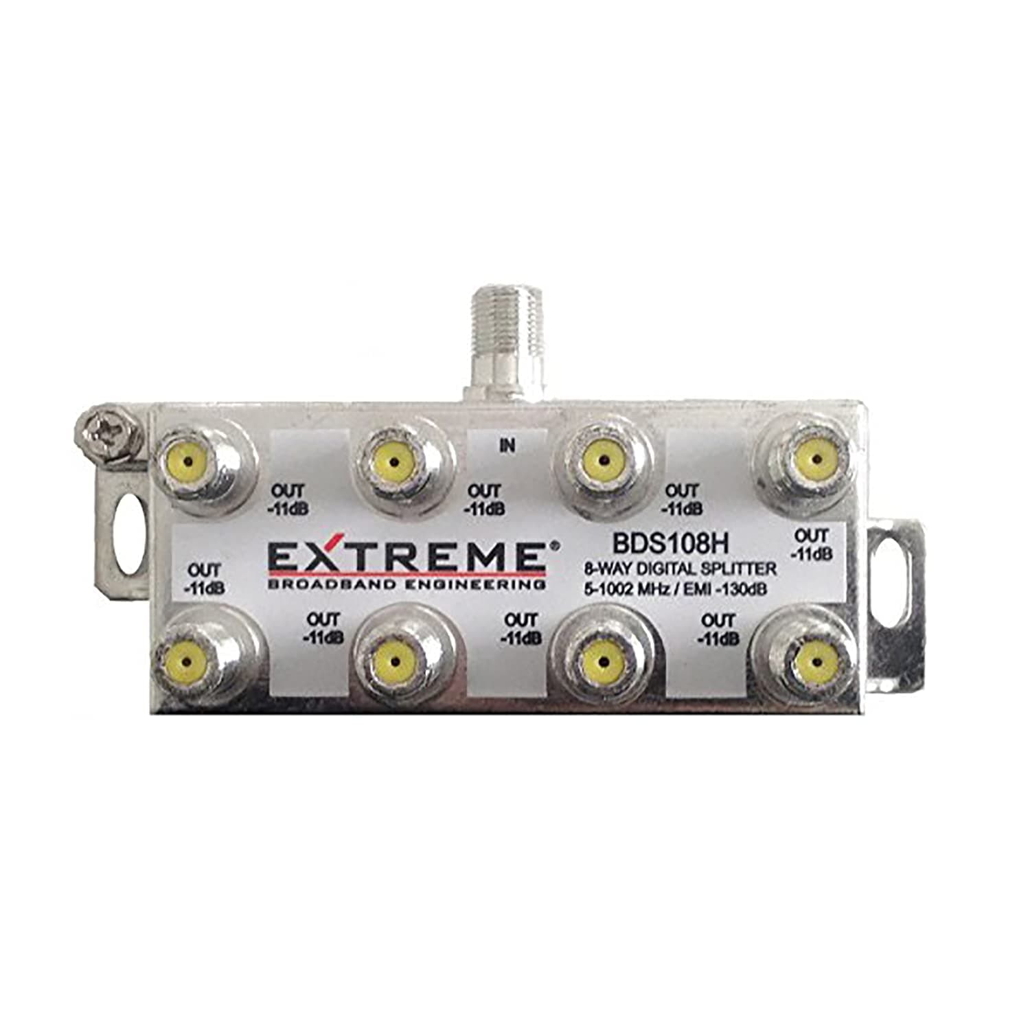 Extreme 8 Way Balanced HD Digital 1GHz HIGH Performance Horizontal Coax Cable Splitter - BDS108H