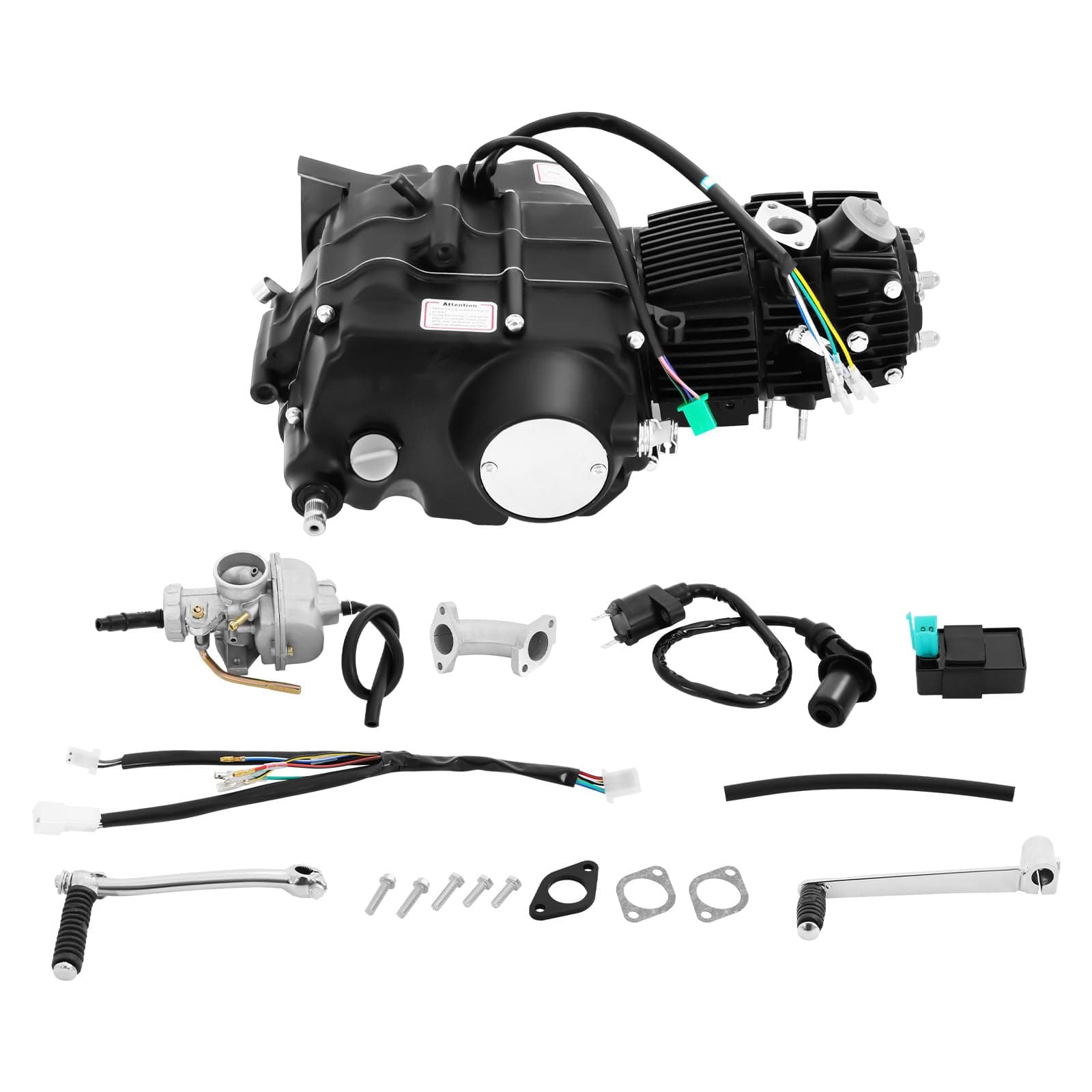 110CC Semi-Automatic Engine Engine, 7500KW Engine Motor Kit Motorcycle Parts, Manual Clutch With CDI Ignition Device, Suitable for Off-Road Motorcycle CRF50 / CRF70 / XR50 / XR70