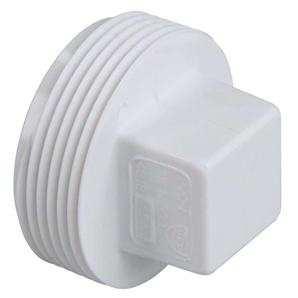 NIBCOU48184 MIPT Plug PVC, White, 4 Inch