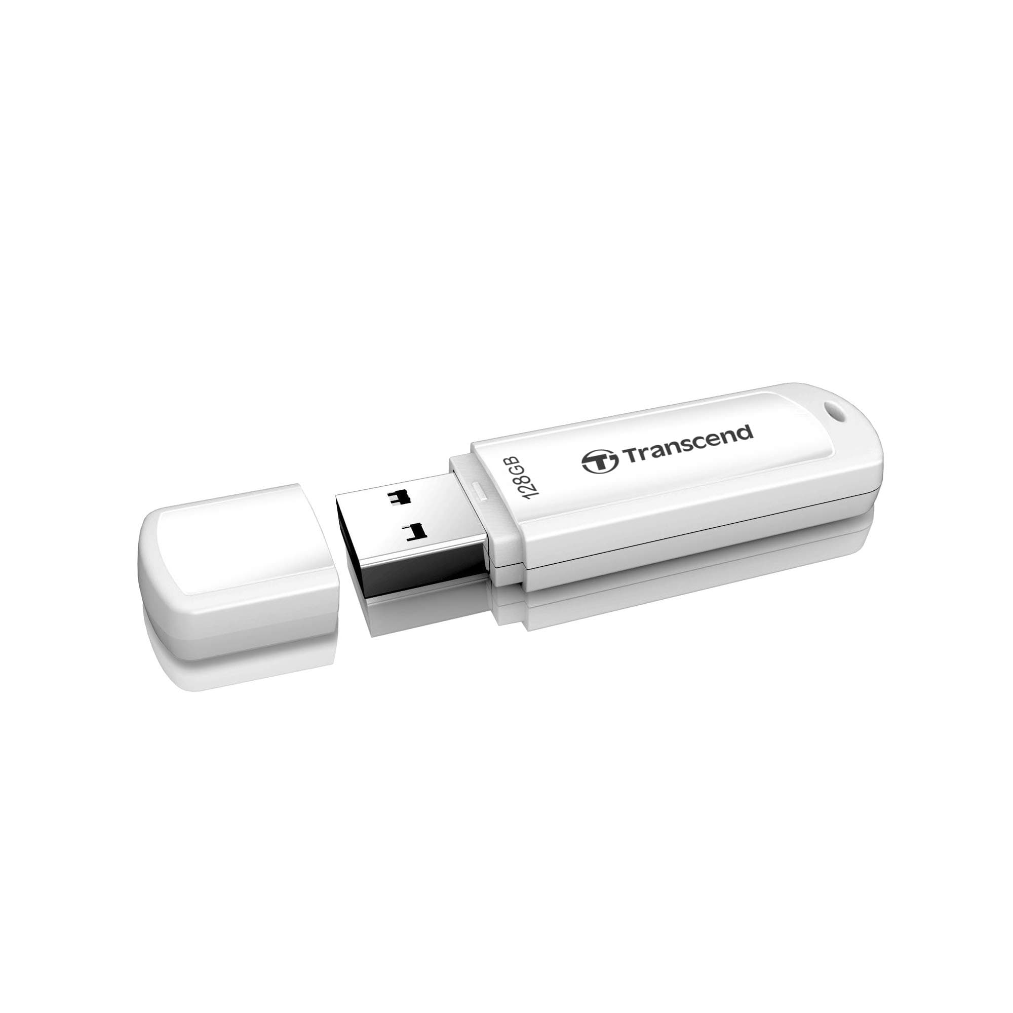 Transcend JetFlash 730 128GB USB 3.2 Gen 1 (USB 5Gbps) Flash Drive, Pen Drive, 5-Year Limited Warranty, White (TS128GJF730)