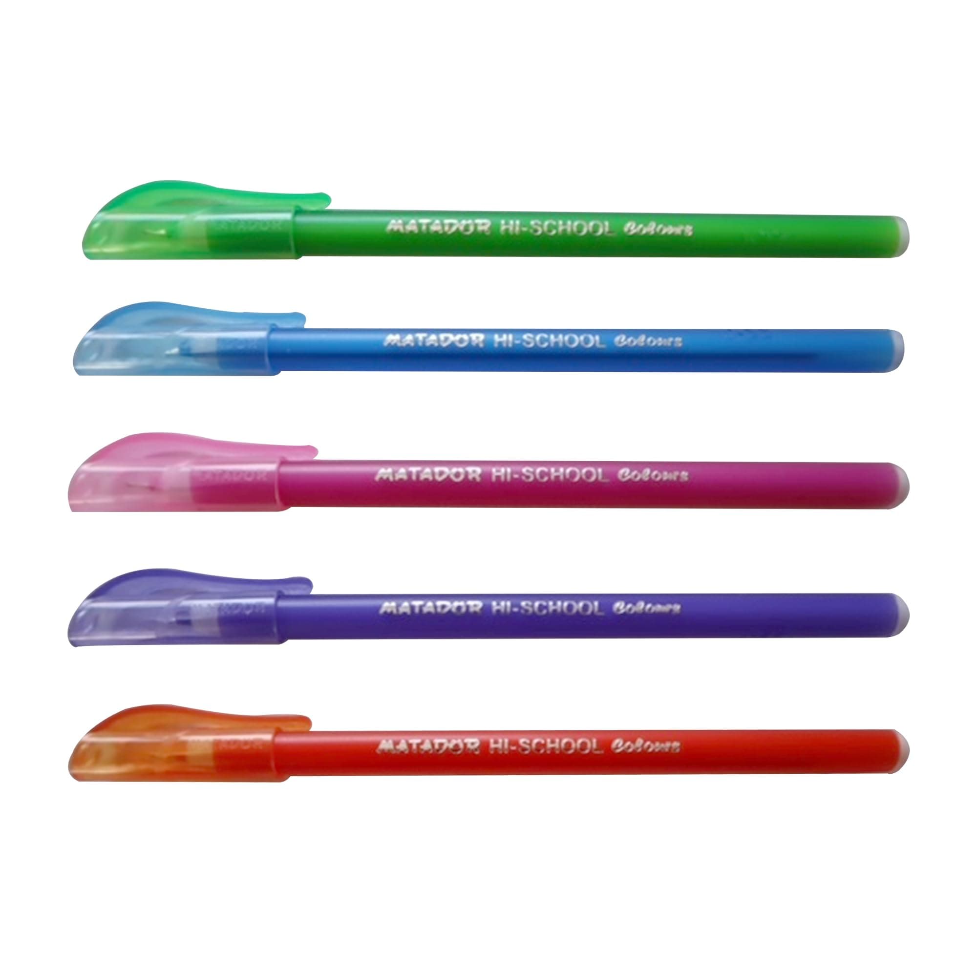 Pen 0.5mm Hi-School Colours 5 pack
