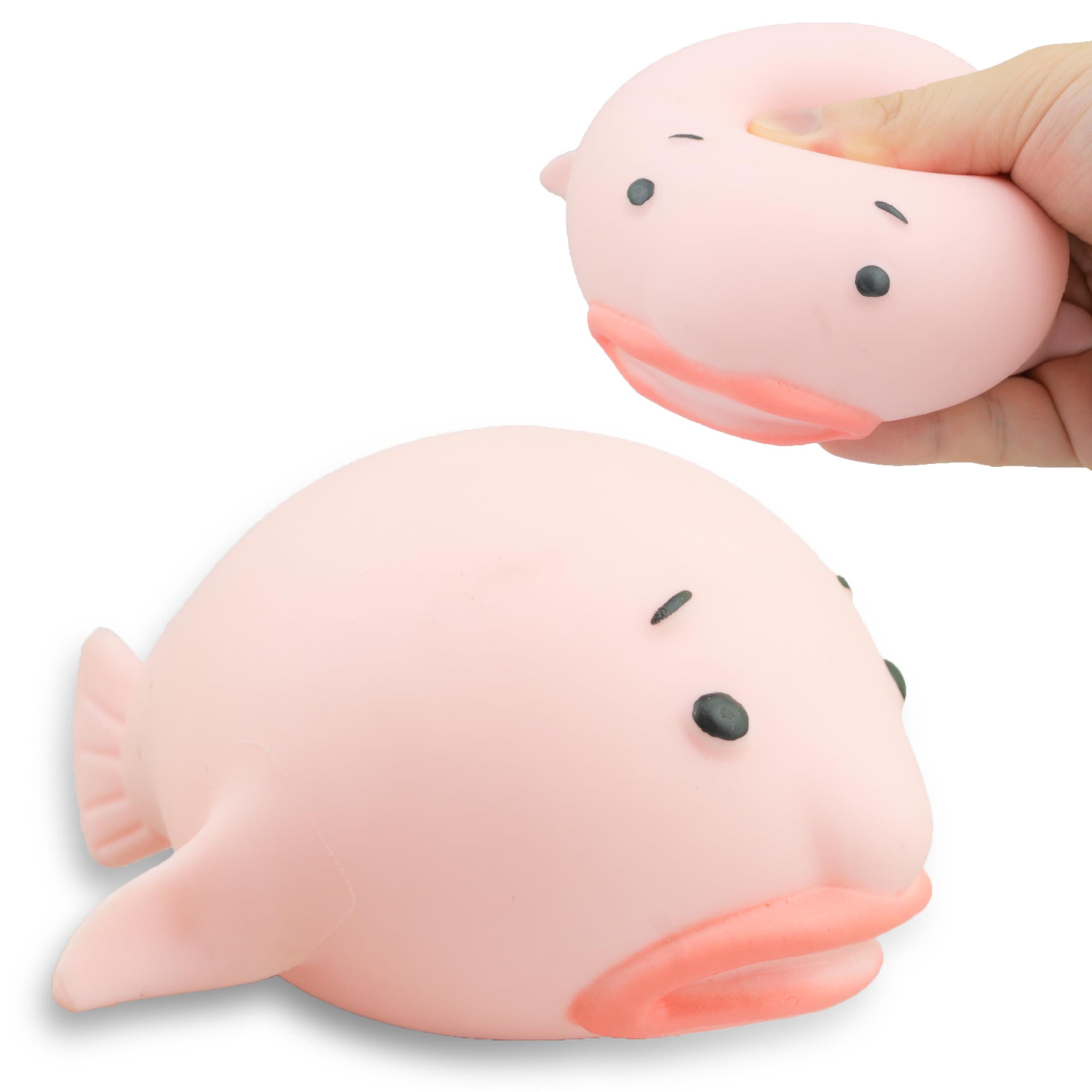 Blobfish Toy, Pull, Stretch and Squeeze Stress, Cute Fish Toy for Anxiety Relief, Funny Cute Sensory Toys for Autism, Birthday, Christmas, Office, Stocking Stuffer Gift