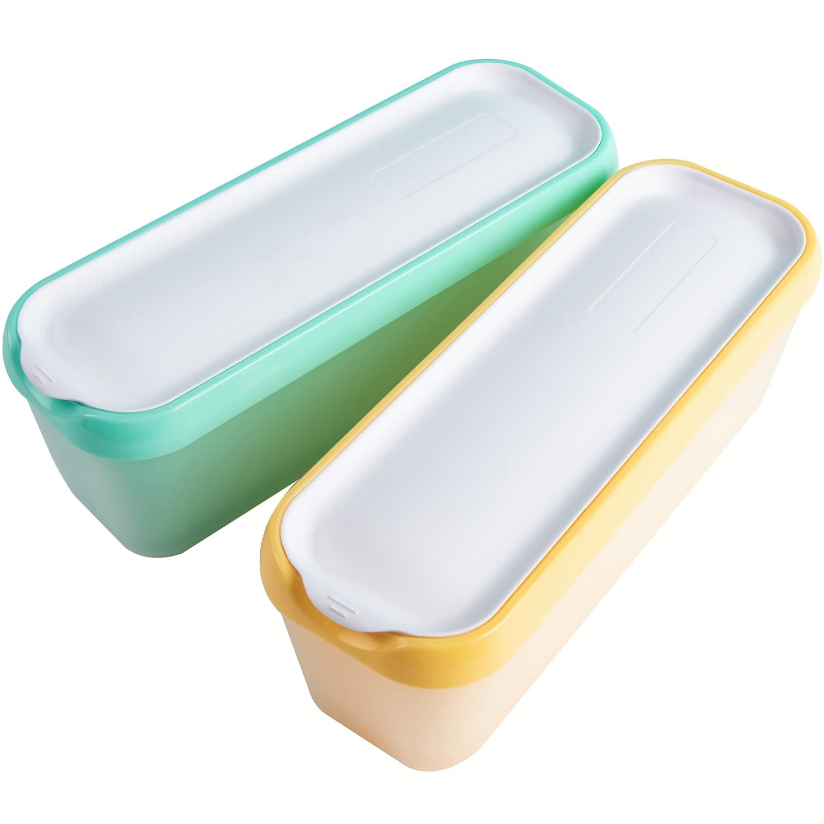 Premium Ice Cream Containers (2 Pack - 1.5 Quart Each) Reusable Freezer Storage Tubs with Lids for Ice Cream, Sorbet and Gelato!