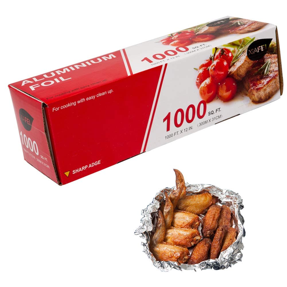 Kitchen Wrap Aluminum Foil Roll (1000 Square Foot Roll,12 Inches Width)