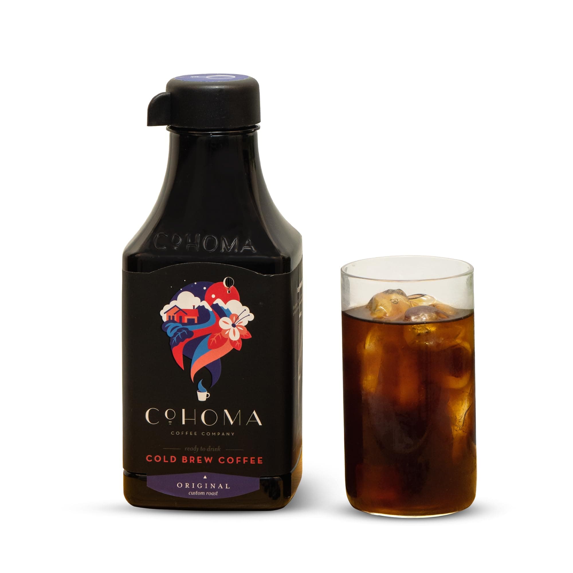 Cohoma Cold Brew Coffee | Original Custom Roast I Medium Roast | (1.05 Litre) I Ready-to-Drink I Makes 7-10 Glasses I Made With 100% AA+ Grade Arabica Coffee