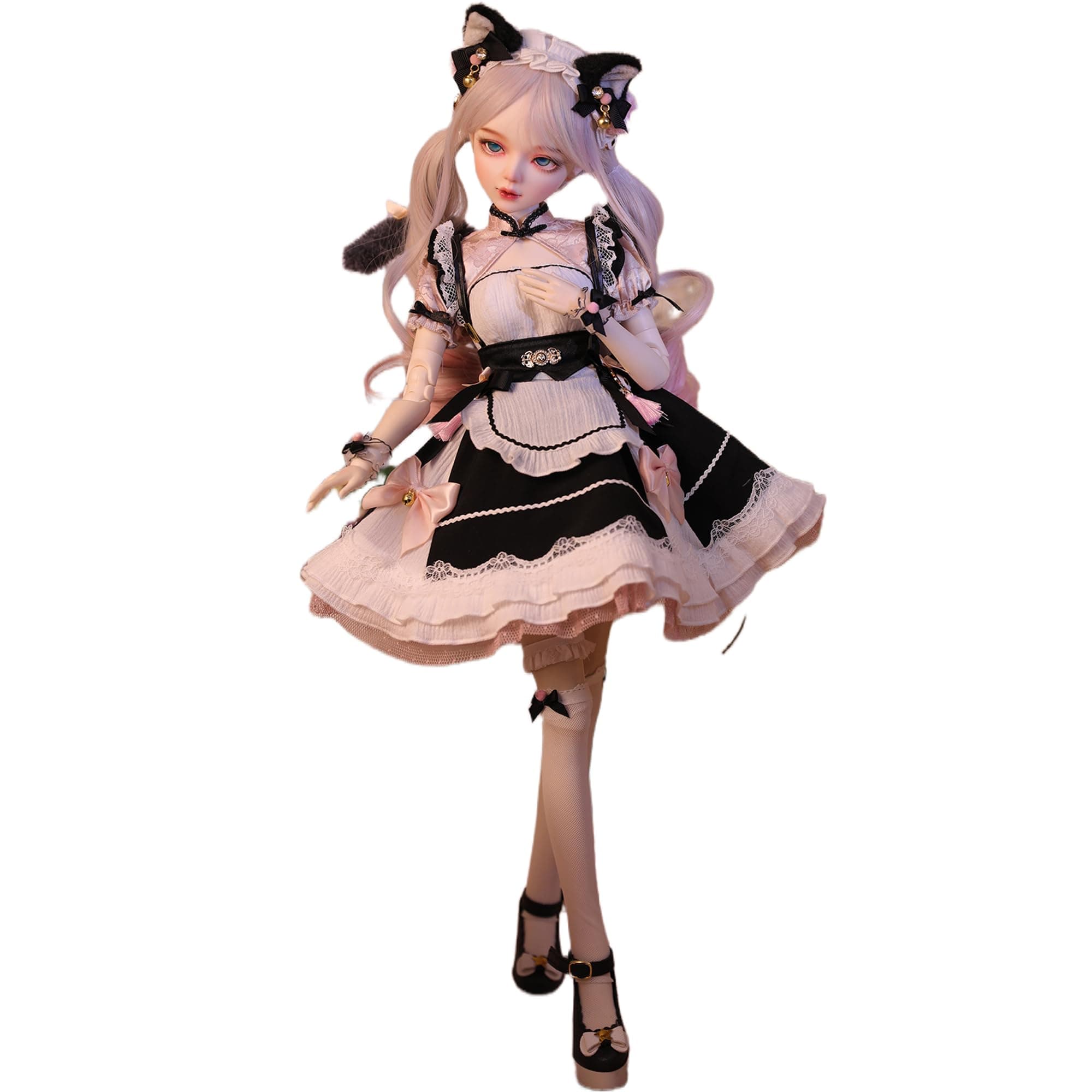 BJD Hand Painted Doll, 22.8 Inches/56 cm, Cat Maiden Style, Princess, PVC Body with 31 Movable Joints, Desk/Wall Decoration, Only 15+ (Craft Makeup)