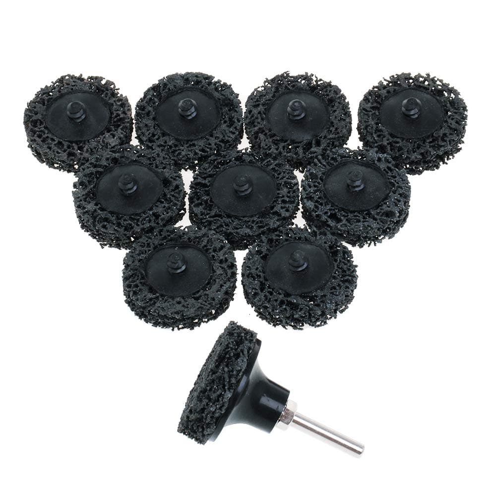 AUTOTOOLHOME 10 Pack Roloc Easy Strip Discs with 2" Pad Holder Abrasive Angel Grinders Clean Tool Removes Rust Striping Paint Cleans Welds