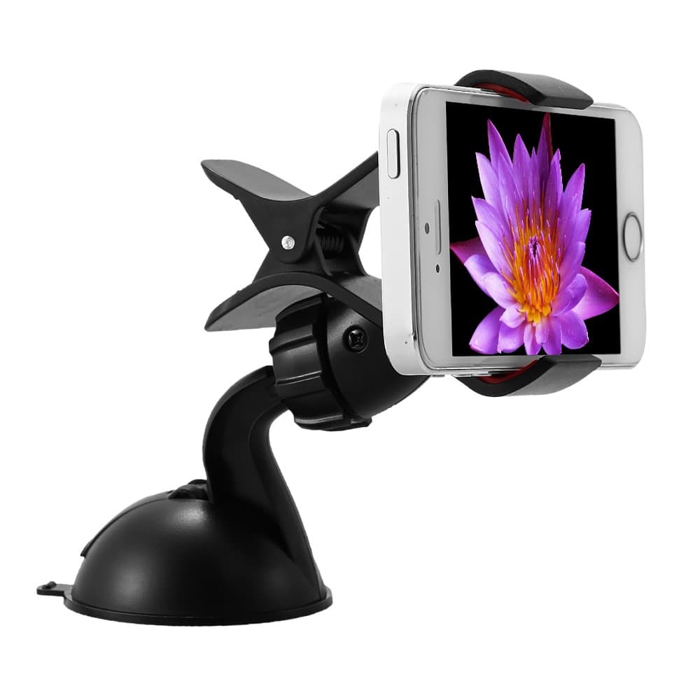 LLUNC Adjustable Angles Car Mount Clip Holder for Smartphones Mobile Devices GPS