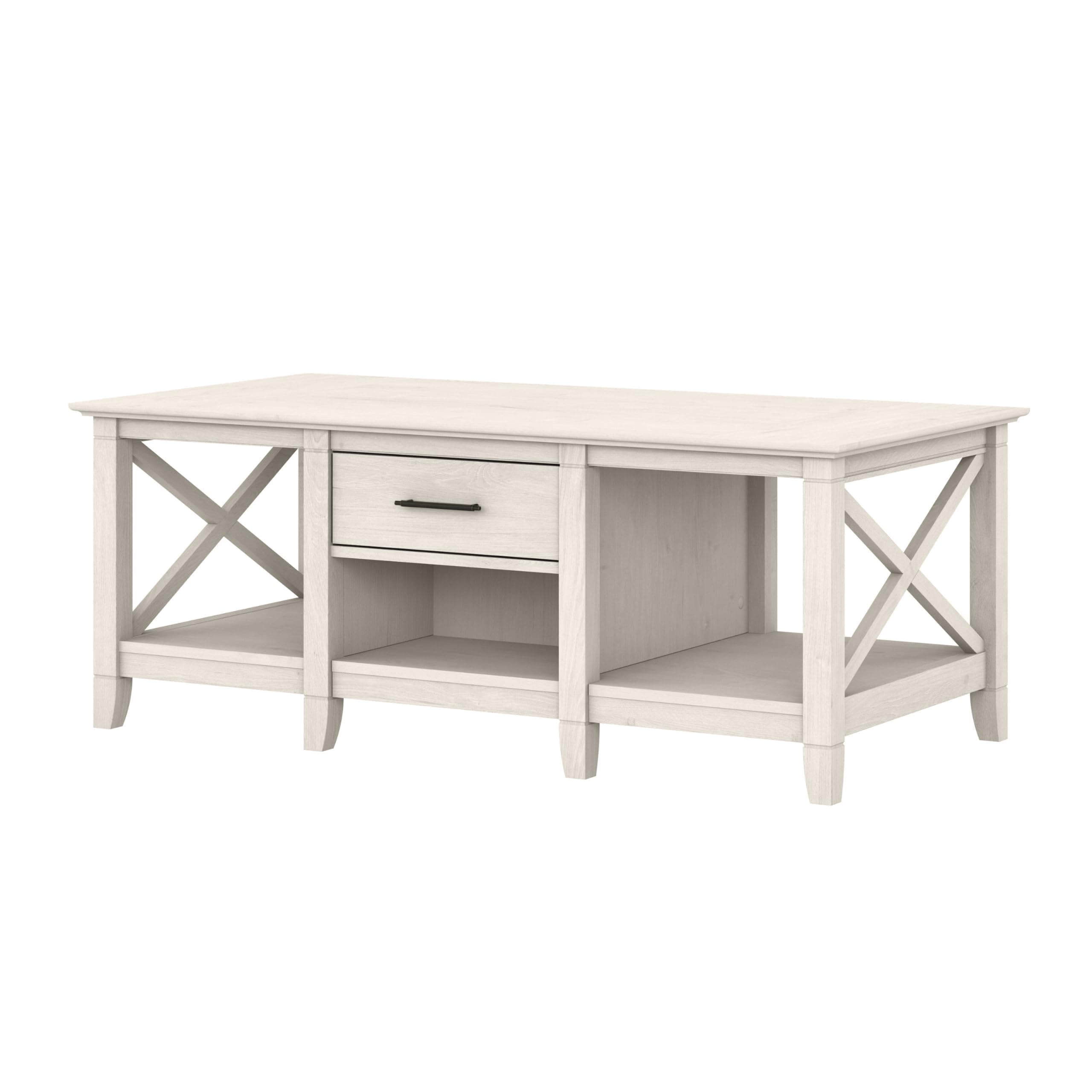 Key West Coffee Table with Storage in Linen White Oak