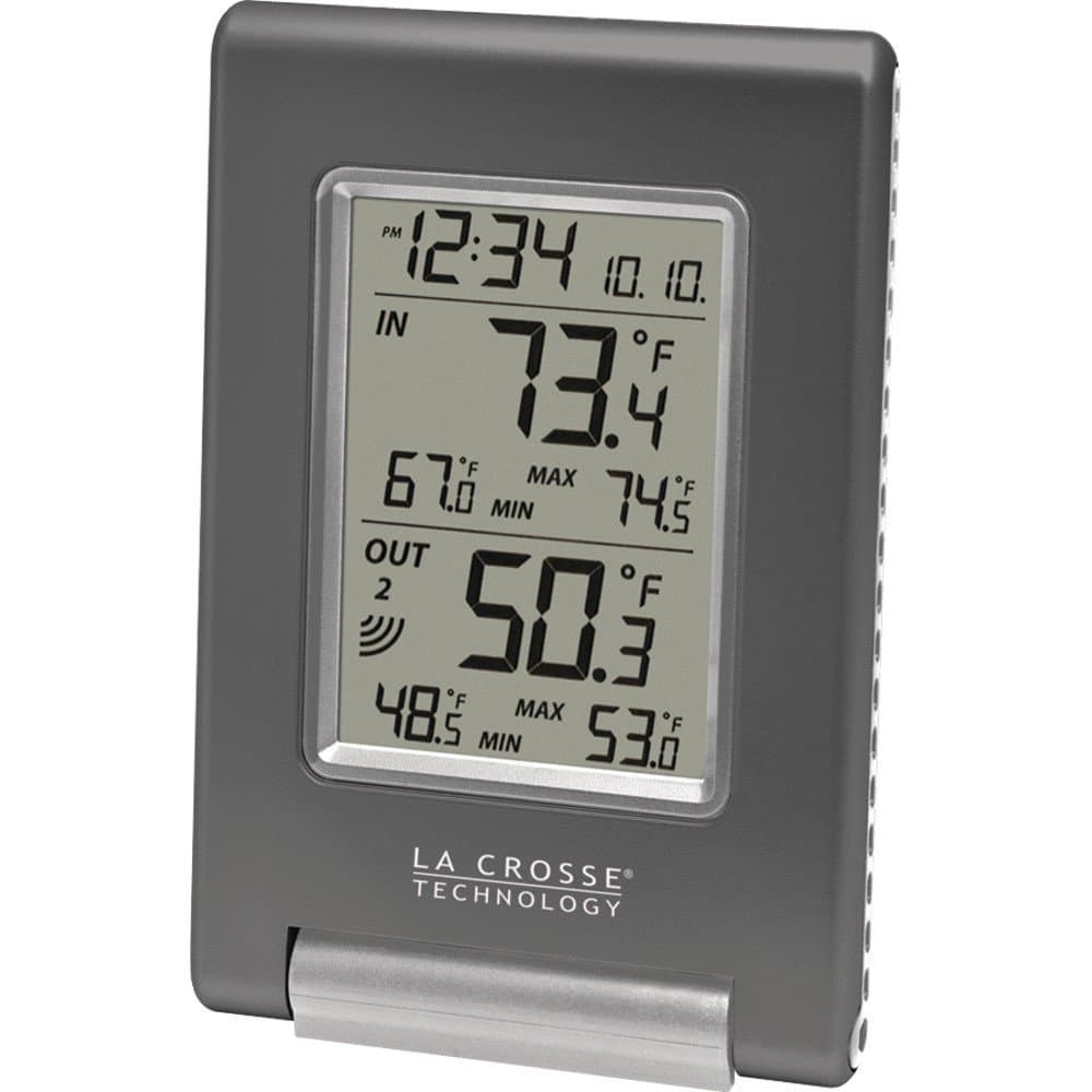La Crosse Technology WS-9080U-IT-CBP Wireless in/Out Temperature Station Featuring Atomic Self-Setting time & MIN/MAX Records