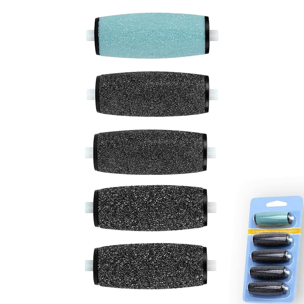 Replacement Rollers for Amope Pedi Perfect Electric Foot File, File Refills, 2 Extra & 2 Regular & 1 Soft…