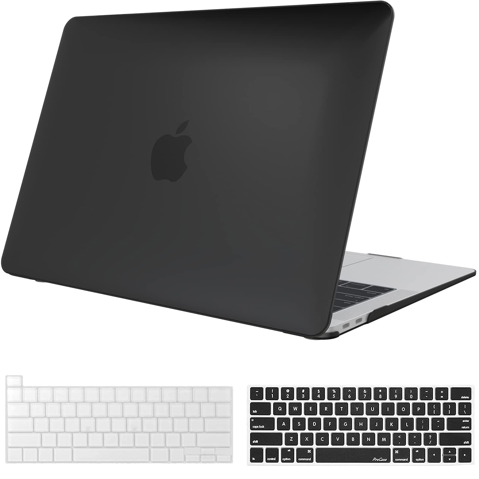 ProCase for MacBook Pro 13 M2 2023, 2022, 2016-2021 A2338 M1 A2289 A2251 A2159 A1989 A1706 A1708, Hard Case and Keyboard Cover for MacBook Pro 13 inch -Black
