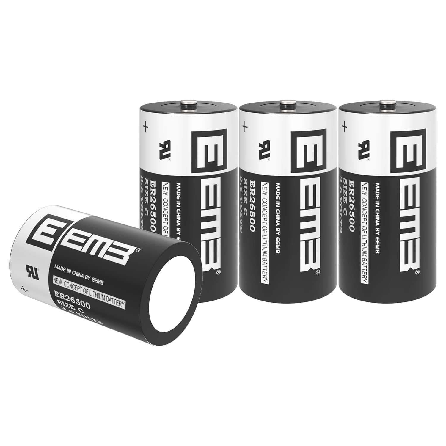 EEMB 4-Pack ER26500 3.6V 9000mAh C Size Lithium Battery – Replacement for LS26500, TL-5920, XL-145F, TL-2200 Li-SOCl₂ for Fleet Monitoring, Tire Pressure Sensors, Smart Meters, Wireless Devices