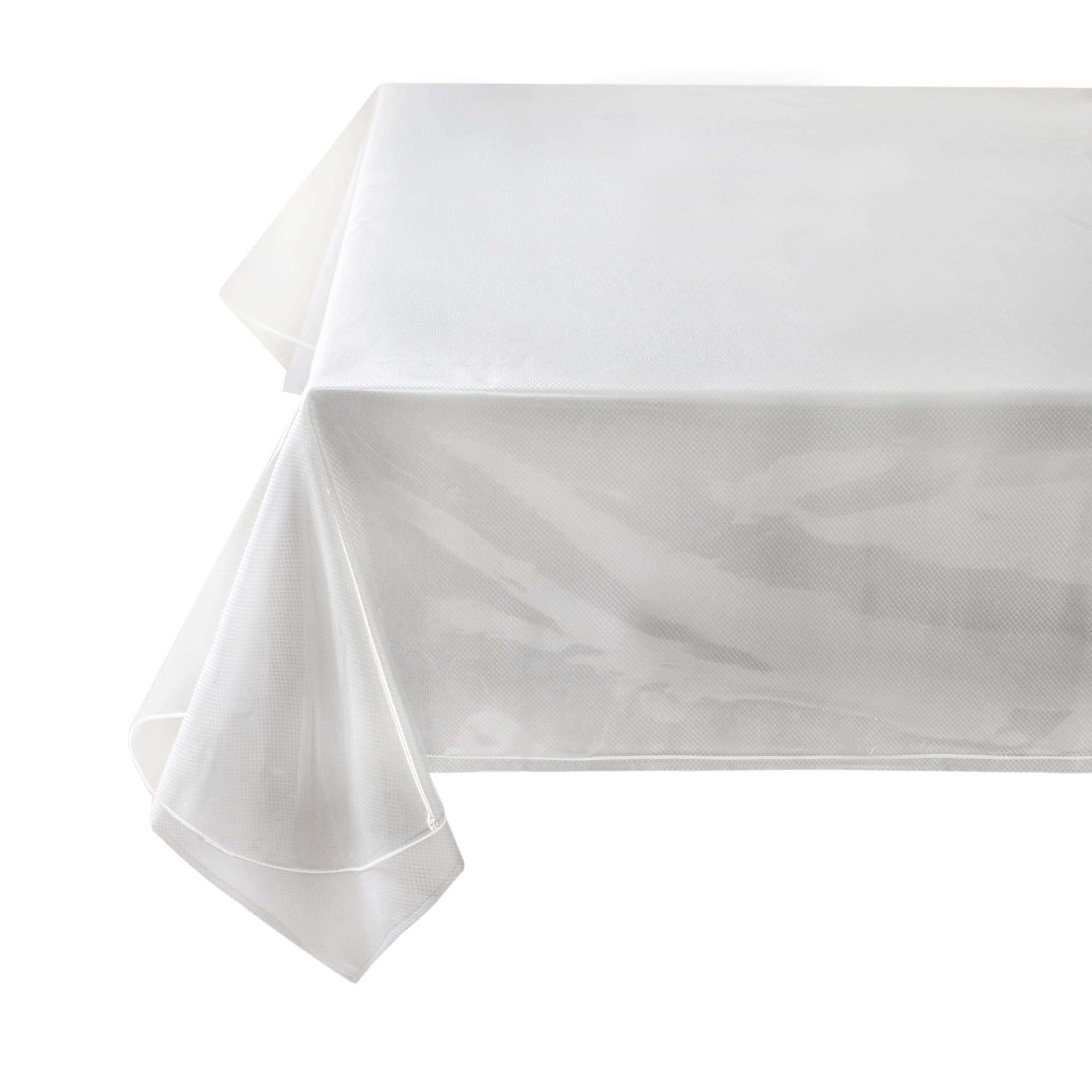 Benson Mills Heavy Duty Clear Plastic 100% Waterproof Tablecloth Protector, Vinyl Table Cloth, Oil Proof Wipe Clean Table Cover for Dining Tables, Parties and School Projects (54" x 70" Rectangular)