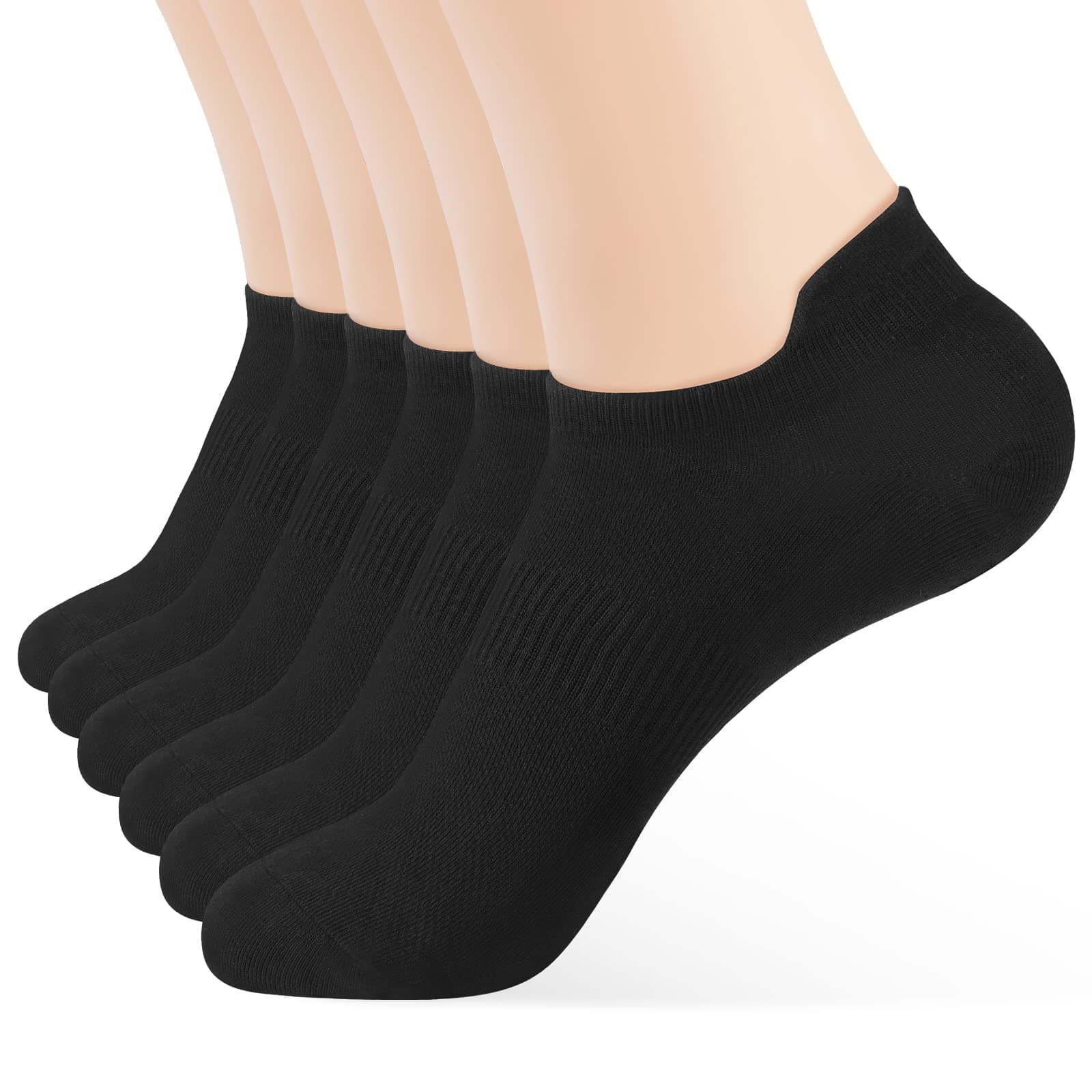 Ankle Socks Womens and Men Thin Athletic Running Low Cut No Show Socks With Heel Tab 6-12 Pairs