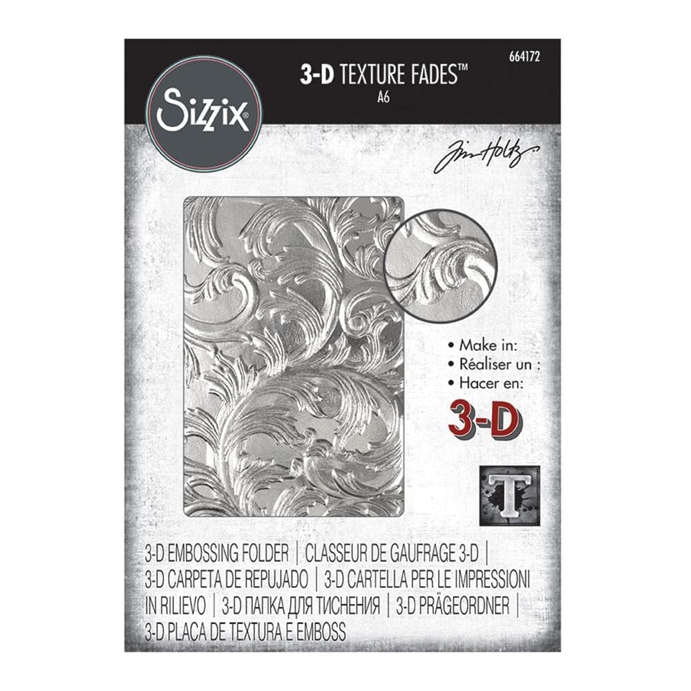Sizzix 3-D Texture Fades Embossing Folder, Multi Color