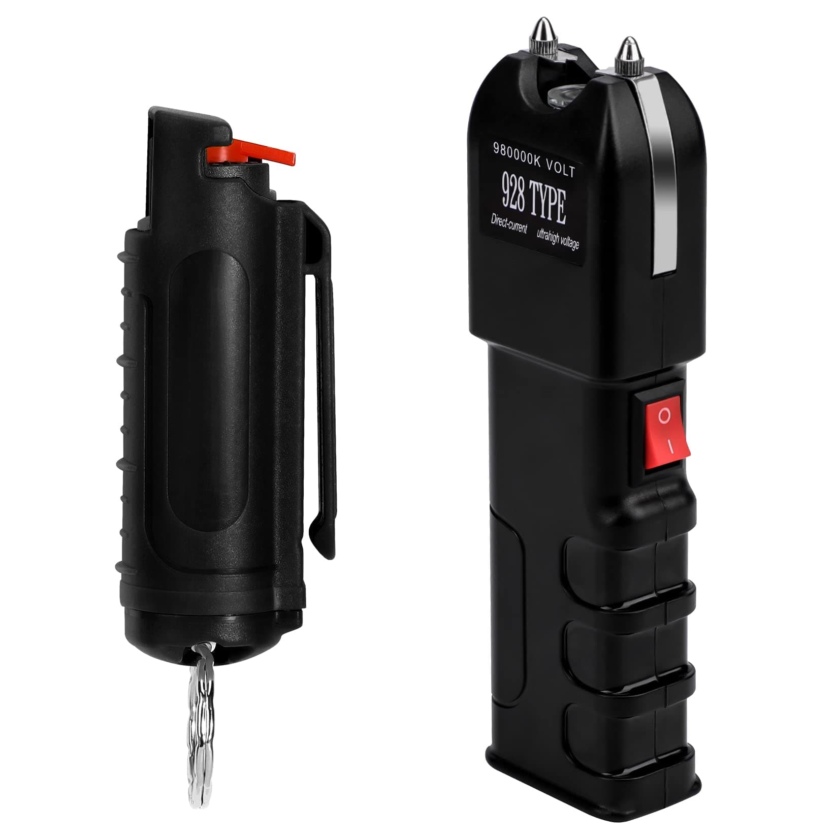 AIMHUNTER Mini Stun Gun Pen Safety Protection Easy to Hide Outdoor USB Rechargeable with LED Flashlight Safety Electric Shock (black1)