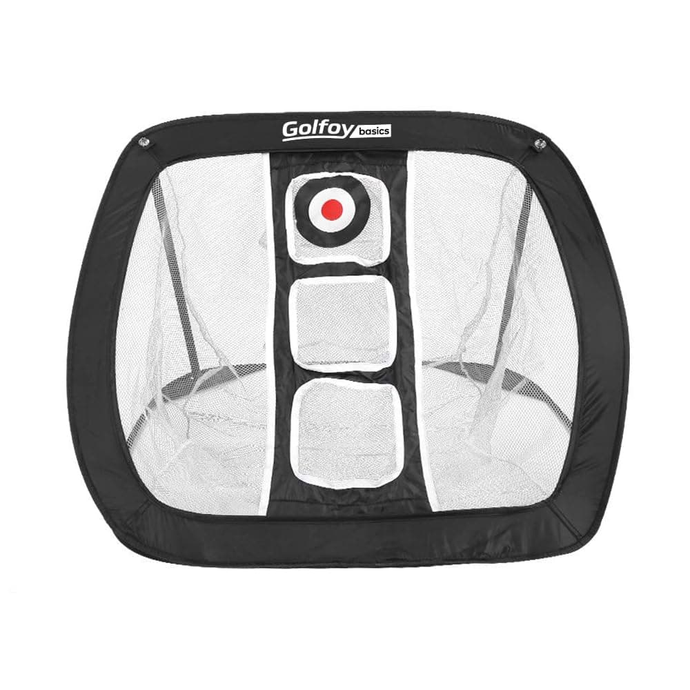 Golfoy Basics Foldable Golf Chipping Net, 3 Holes Golfing Target Net for Indoor/Outdoor/Backyard Accuracy and Swing Practice, Portable Golf Training Net