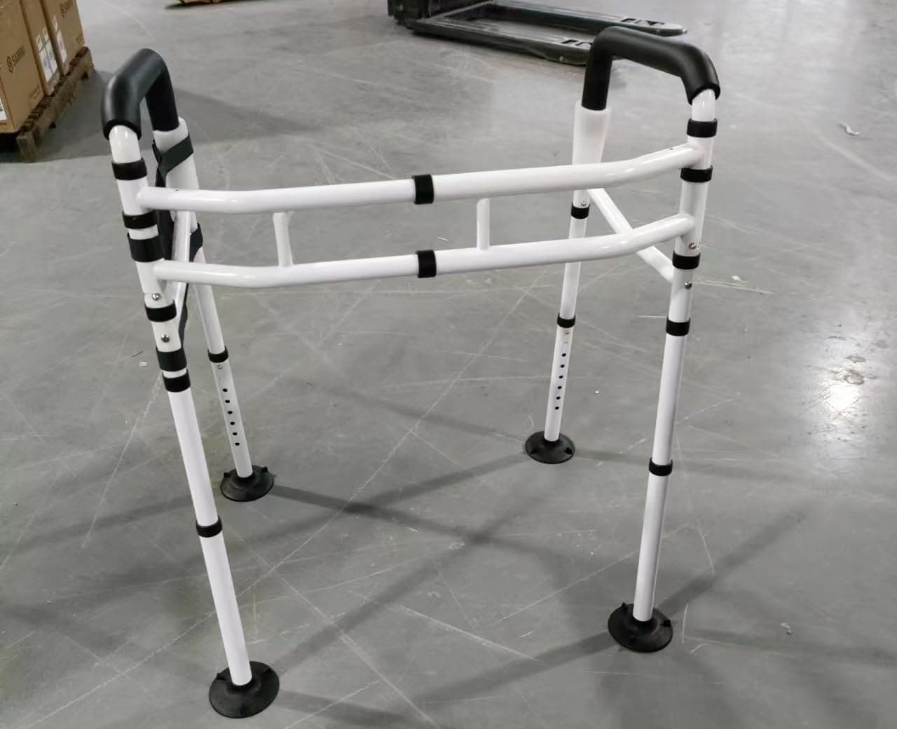 Agrish Toilet Safety Rails - FSA/HSA Eligible Adjustable Width & Height Fit Any Toilet, Stand Alone Medical Toilet Frame for Elderly Handicap Disabled, Folding Handrails