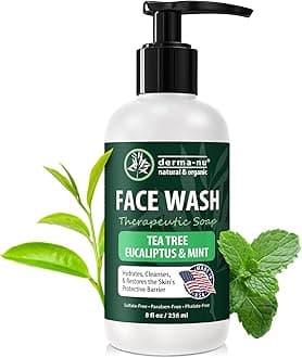 Gentle Face Wash for Men & Women – Hydrating Facial Cleanser for Eczema, Psoriasis & Sensitive Skin – Fights Redness, Oil & Breakouts – pH-Balanced & Perfect for Oily, Blemish-Prone Skin – 8oz