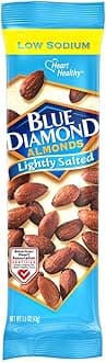 Blue Diamond AlmondsLow Sodium, Lightly Salted, 1.5 Ounce (Pack of 12)