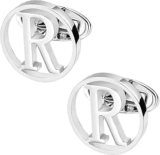 GWDCufflinks for Men Classic Tuxedo Shirt Wedding Cuff Links Personalized Initials A-Z Gift